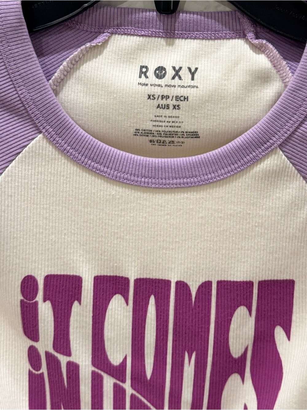 ROXY Comes in Waves Cropped Baby. Size XS - Picture 7 of 7